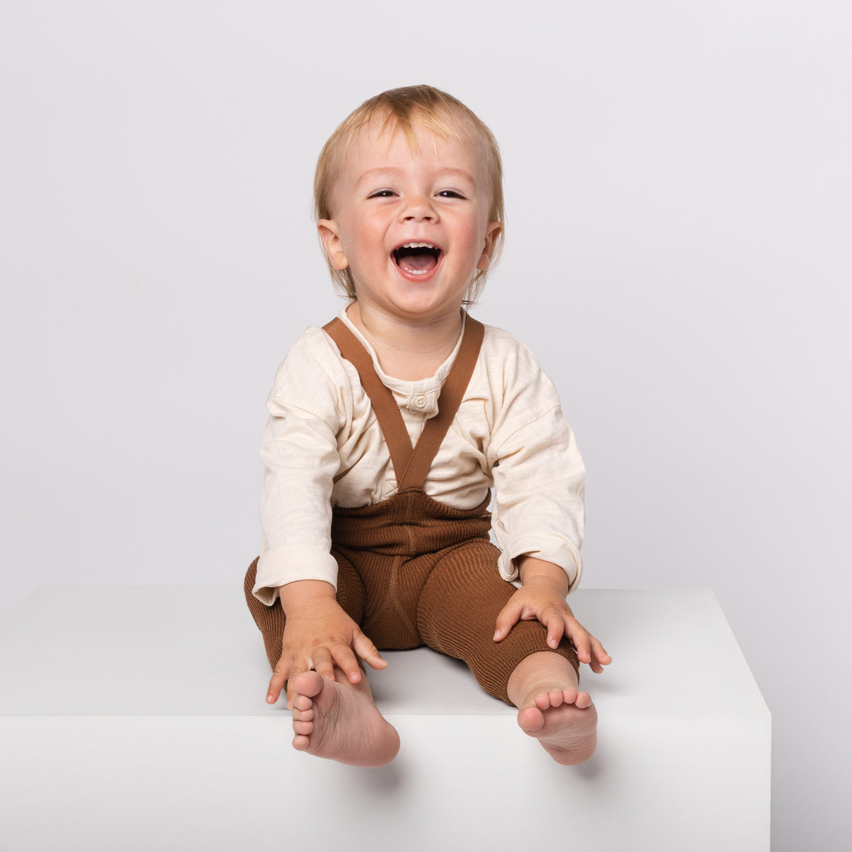 Legíny na traky s prímesou baby alpaky vlny - Oriešková Hnedá