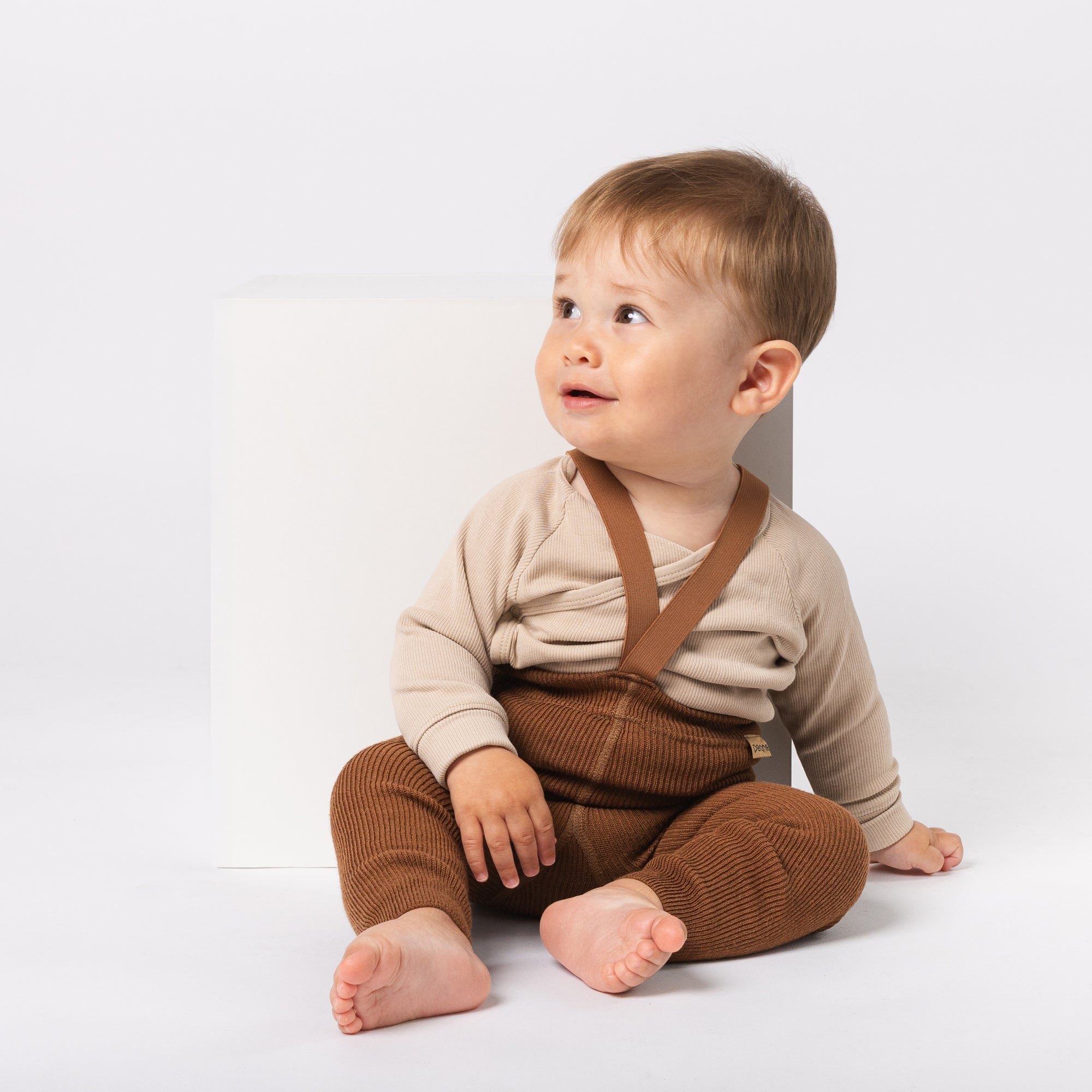 Pančuchy na traky s prímesou baby alpaky vlny - Oriešková Hnedá