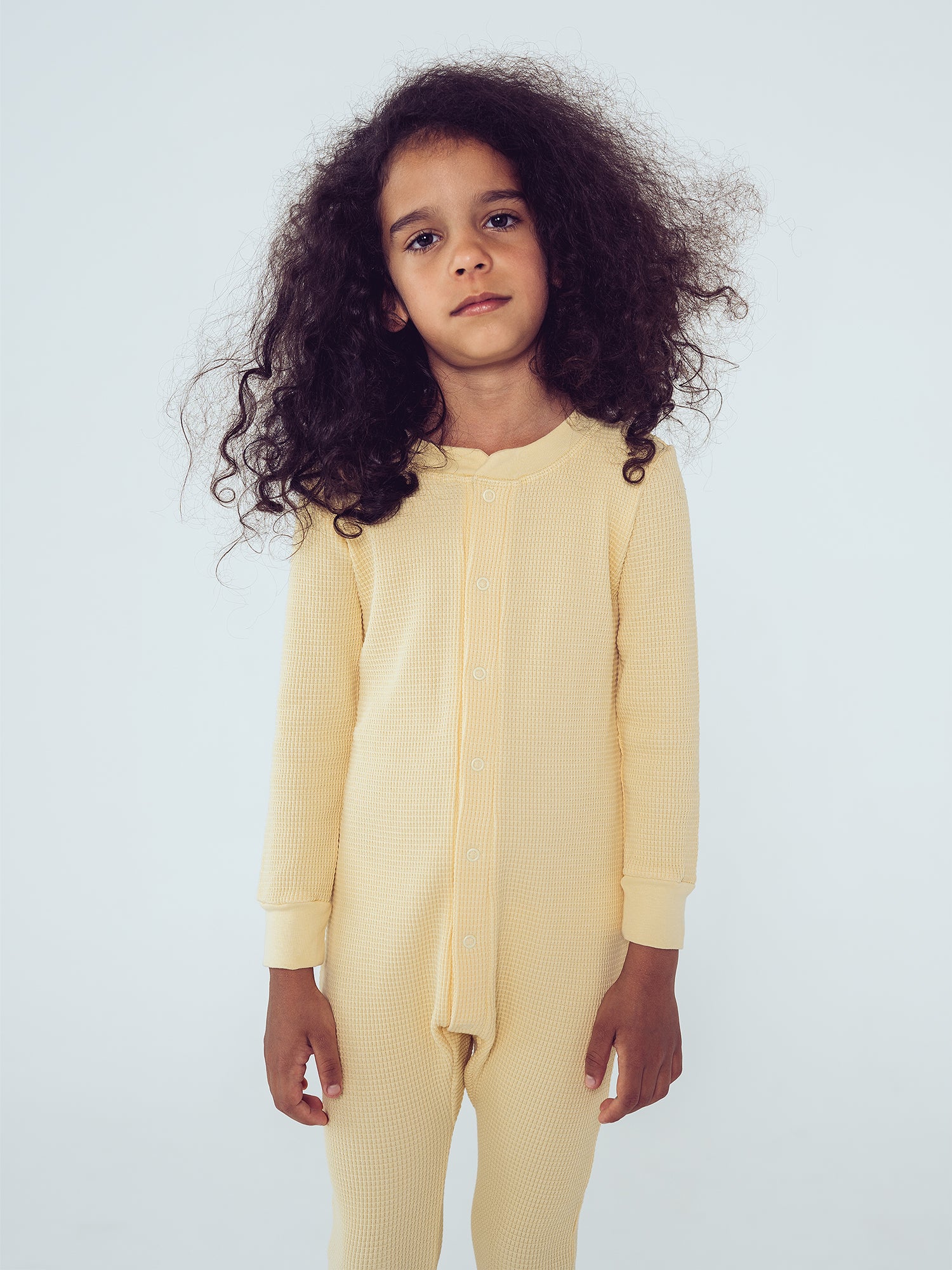 Vaflový Overal GOTS - Jemná Žltá