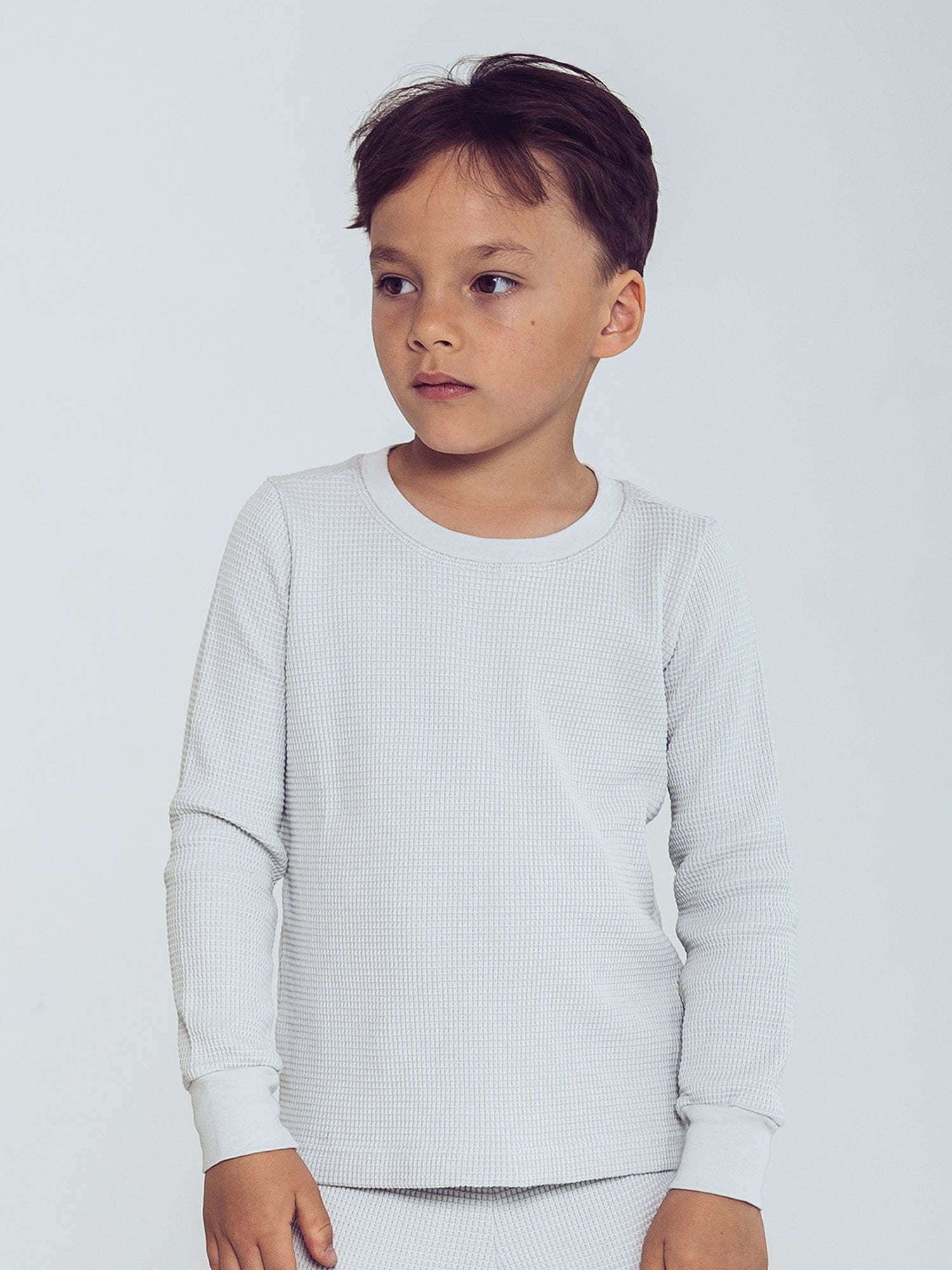 Vaflové Tričko GOTS - Severská Šedá