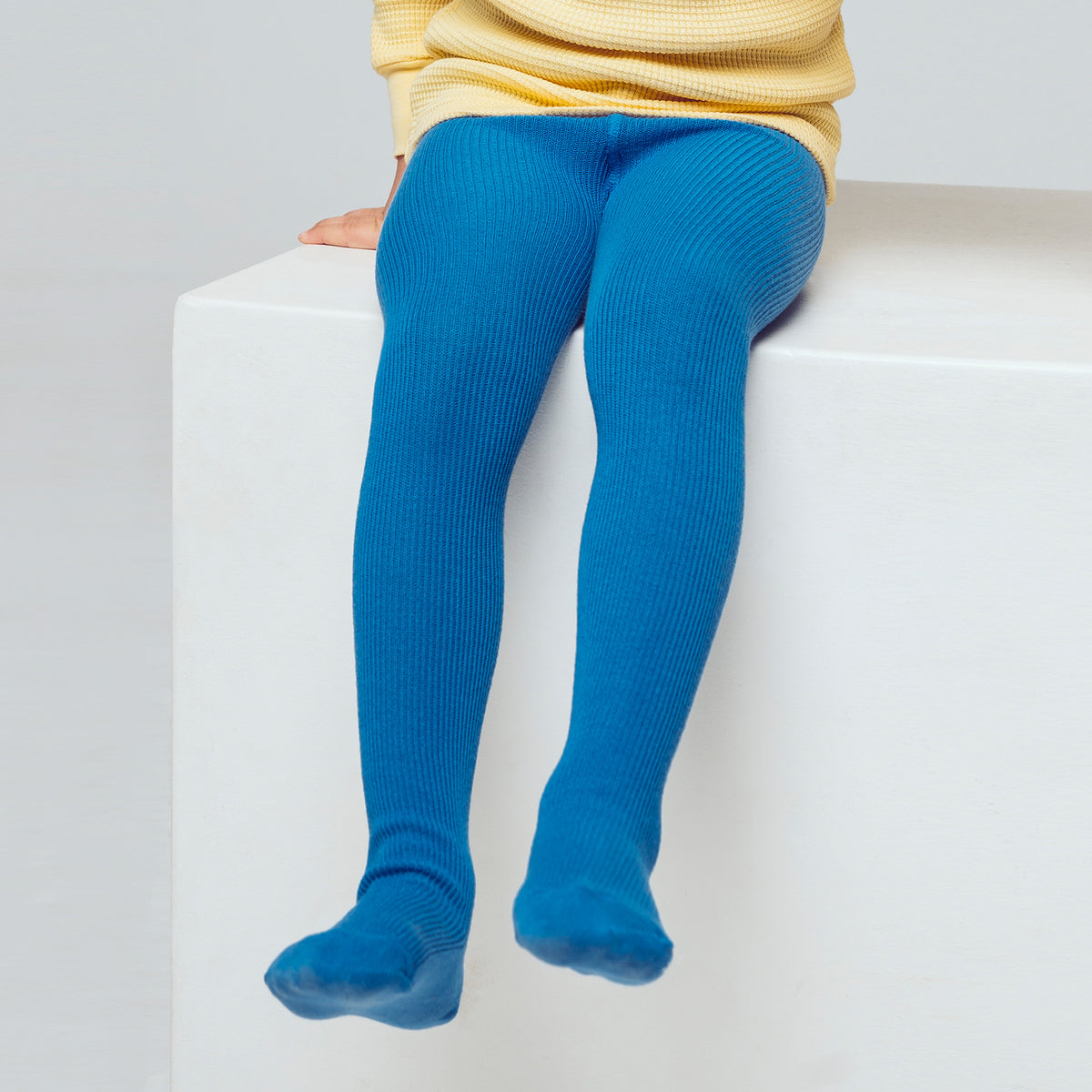 PEQNE Footed Children Tights in French Blue